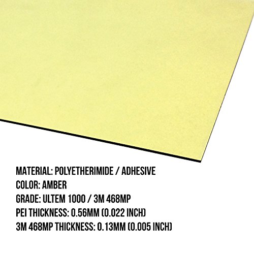 Gizmo Dorks Pei Sheet 3D Printer Build Surface 235Mm X 235Mm (9,3