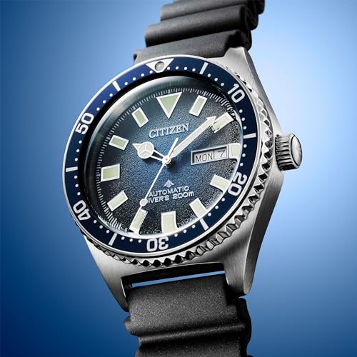 CITIZEN Polyurethane Analog Blue Dial Men Watch-Ny0129-07L, Black Band - Image 5