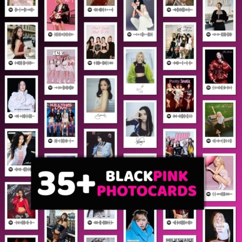 Image of Funk You Store Kpop Blink Photocards | Kpop Lomo Cards (Set of 35) Inspired by Black Pink | Born Pink Scannable Music Codes Photocards for Phone Accessories, Bedroom, Office, Living room, Dorm room