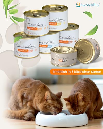 Lucky Kitty Katzenfutter Nass 100% Maus I Beutenahes Katzenfutter ohne Getreide & Zucker I Nassfutter für Katzen & Kitten I Ohne Zusätze, alle Nährstoffe natürlich enthalten I Made in Germany I 4x100g