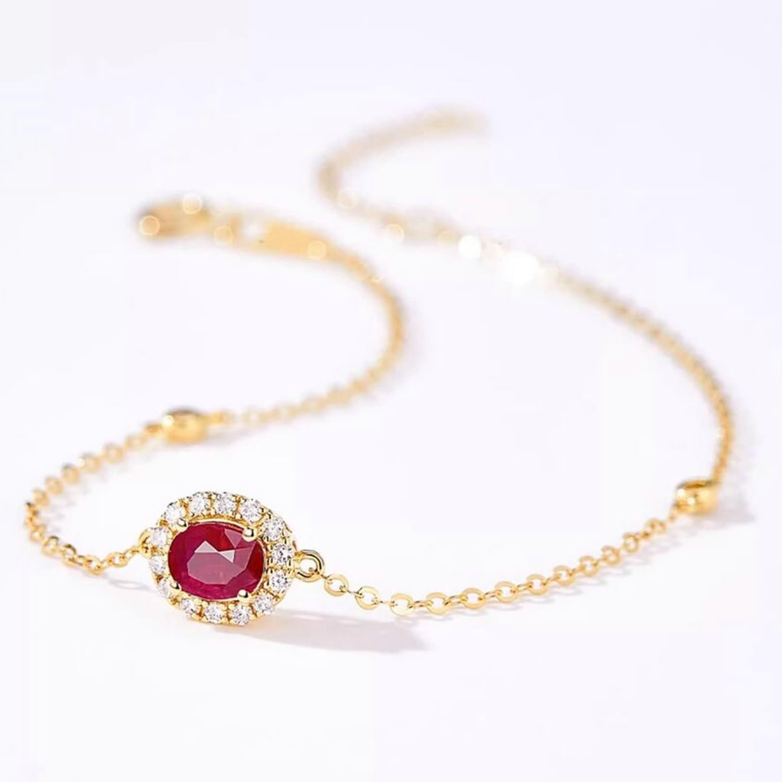 Pulsera 750 585 oro 375 para mujer, 21-23 cm de extensión
