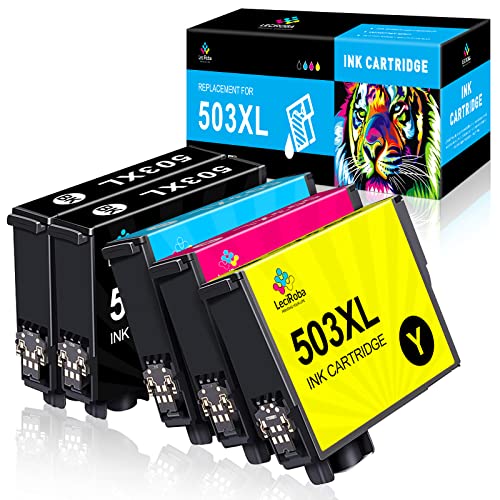LeciRoba 503XL for Epson 503 503xl ink cartridges for Epson Expression Home XP-5200 XP-5205 XP5200 XP5205 WorkForce WF-2960DWF WF-2965DWF WF2960DWF WF2965DWF WF-2960 WF-2965 Printers (5-PACK)