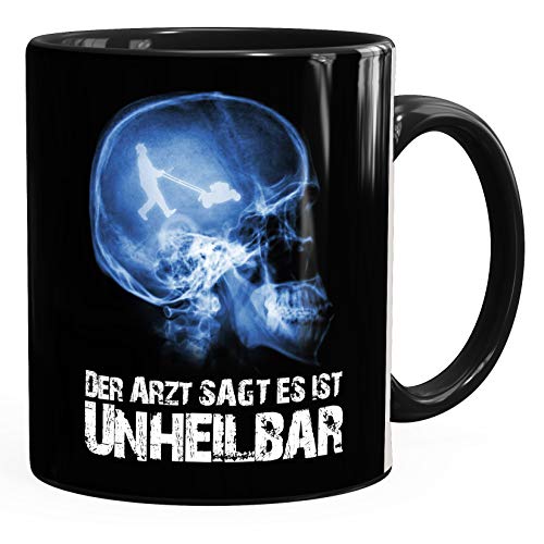® Kaffee-Tasse Xray Der Arzt sagt es ist unheilbar Hobby Röntgenbild Schädel Gärtner Gartenarbeit Rasenmäher Gießkanne Garten Geschenk-Tasse