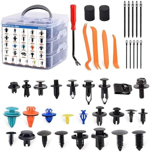 GENERICO 635 Clips Sujetador Automático Remaches Ajuste De Plástico