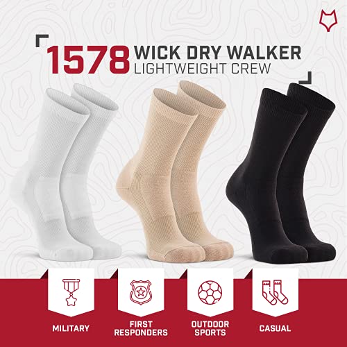 Image of Fox River Wick Dry Walker Women's Athletic Crew Socks, Lightweight Cushioned Sports Socks with Moisture Wicking Fabric