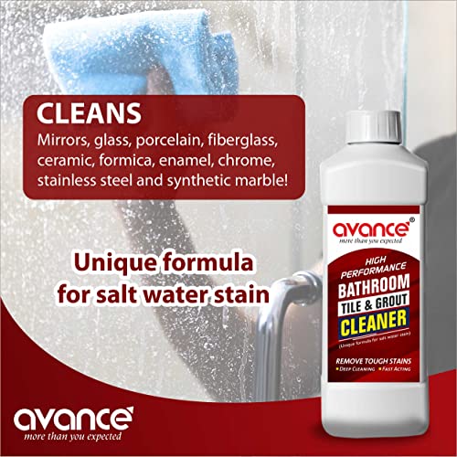 Image of Avance Bathroom Tile & Grout Cleaner (1L) & Steel Tap Cleaner (Limescale remover) 500ml -Combo pack