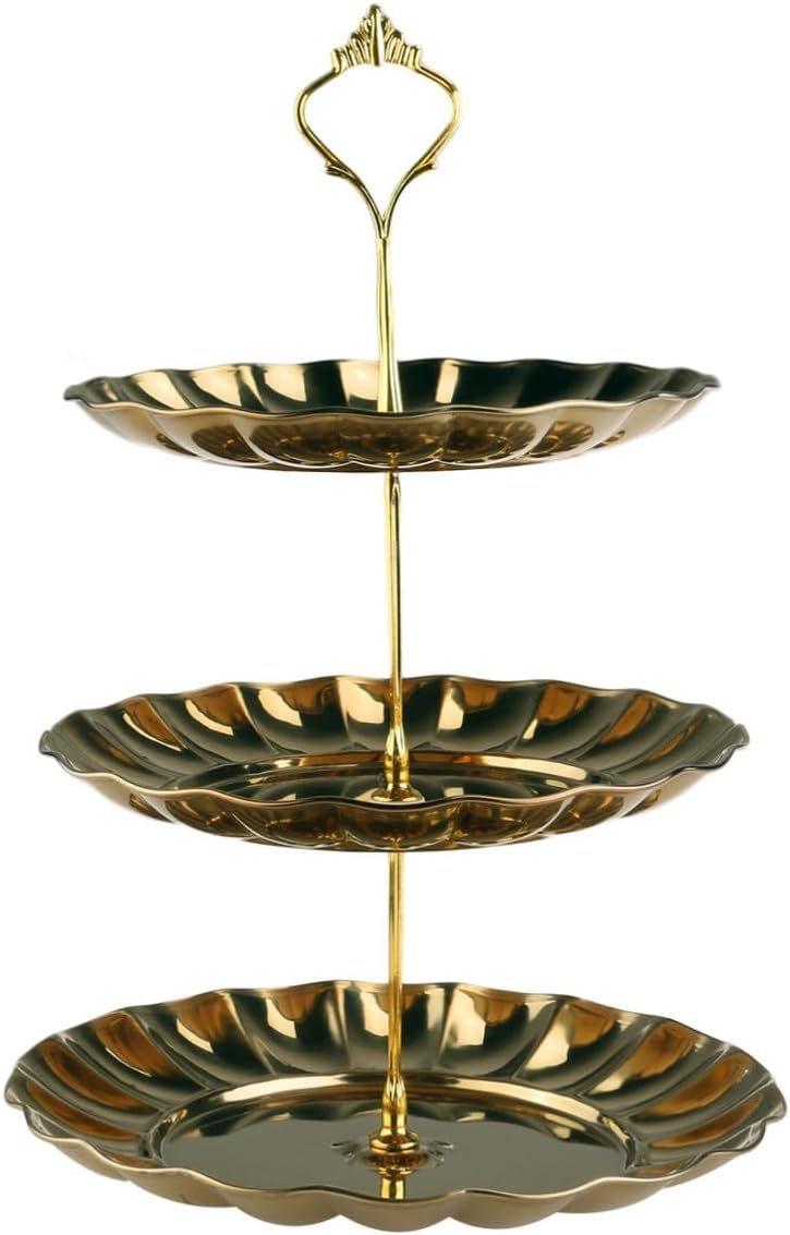 Tiered Fruit Stand Stainless Steel Plate for Mints and Fruits