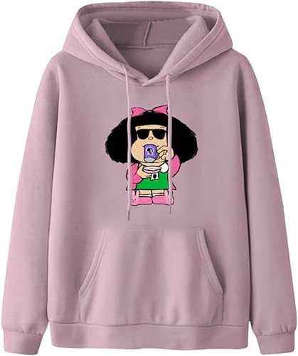 Adult Fashion Mafalda Pullover Hoodie Sweater for Women