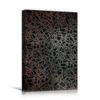 Canvas Wall Art Organic Arrangement Abstract Colorful Contemporary Hallway Mixed Media Multicolor Patterns - 12x18 inches