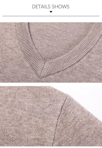 Men's V-Neck Long-Sleeved Stretch Business Classic Knitted Sweater2