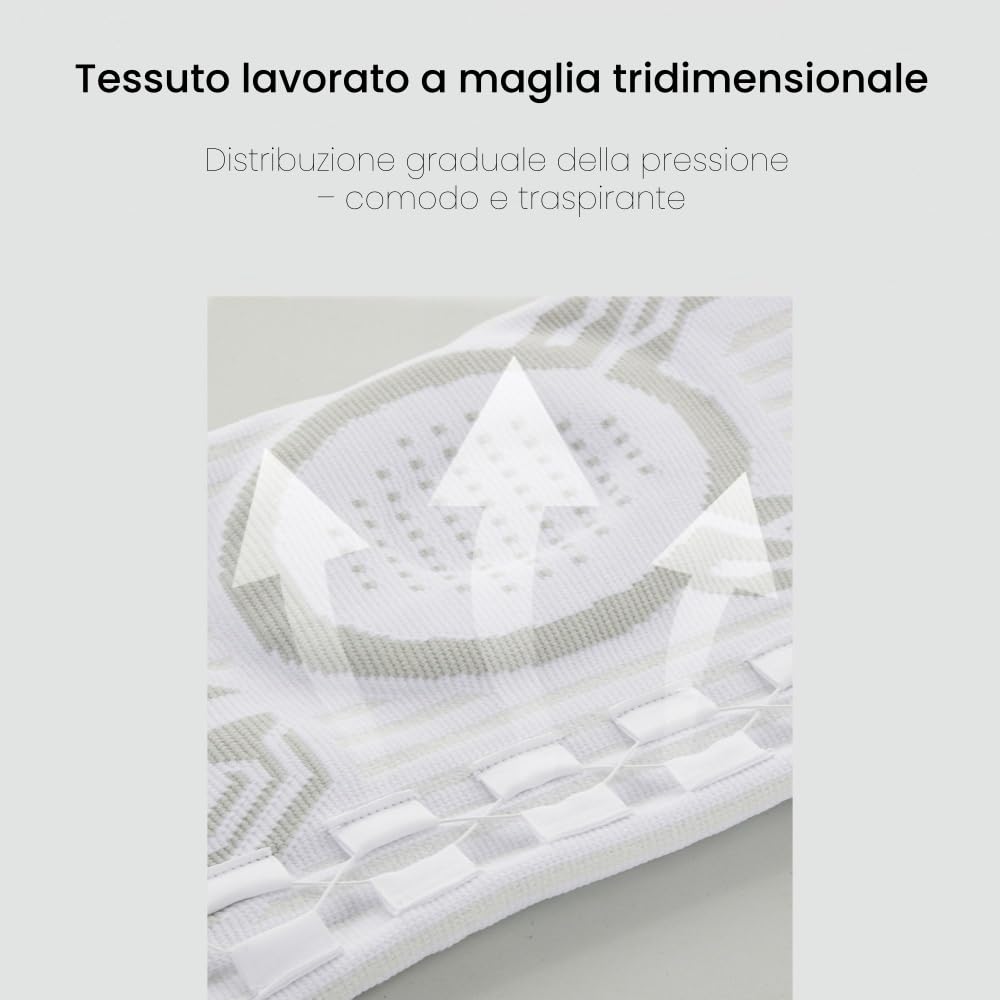 Sensa Ginocchiere a compressione unisex con regolazione a rotella e stabilizzatori laterali, ginocchiere sportive per fitness e uso quotidiano