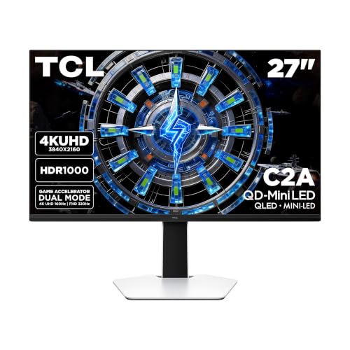 Image of TCL 27 inch C2A Series QD-Mini LED 4K UHD HDR Gaming Monitor (27C2A, 2026 Model) Halo Control System, Dual Mode, LD1196 Precise Dimming Series, HDR1000 Brightness, 1ms, AMD FreeSync Premium