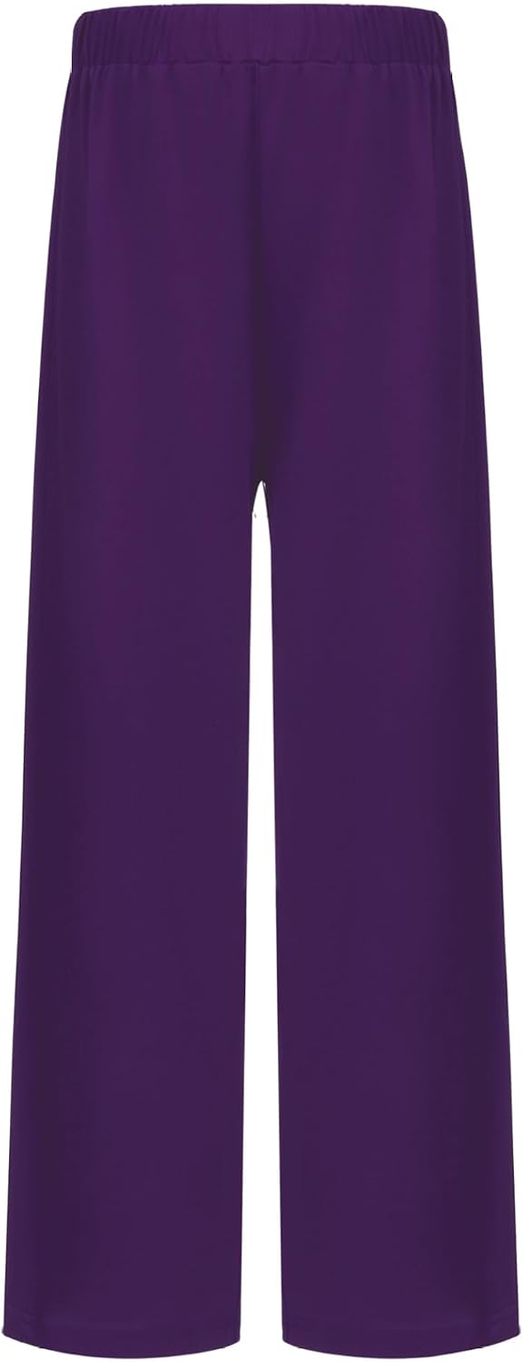Boys Girls Praise Dance Palazzo Pants Unisex Kids Celebration of Spirit Liturgical Worship Wide Leg Pants
