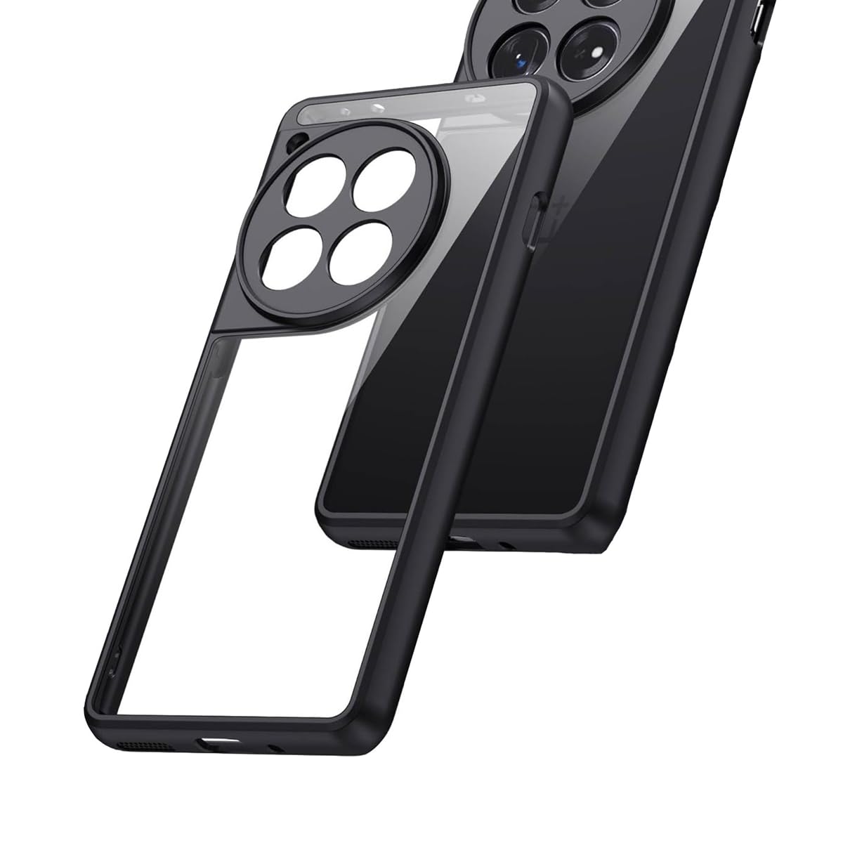 VIESUP Case for OnePlus 12R / Oneplus ACE 3 6.78", Clear Shockproof Bumper Case,Full Lens Protection Frosted Military Grade Drop Proof Silicone Phone