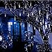 Twinkle Star Meteor Shower Lights Outdoor, 288 LED 8 Tubes Icicle Lights for Outside, Snow Falling Christmas Lights Outdoor, Raindrop Lights, Wedding Party Tree Holiday Xmas Decoration, White