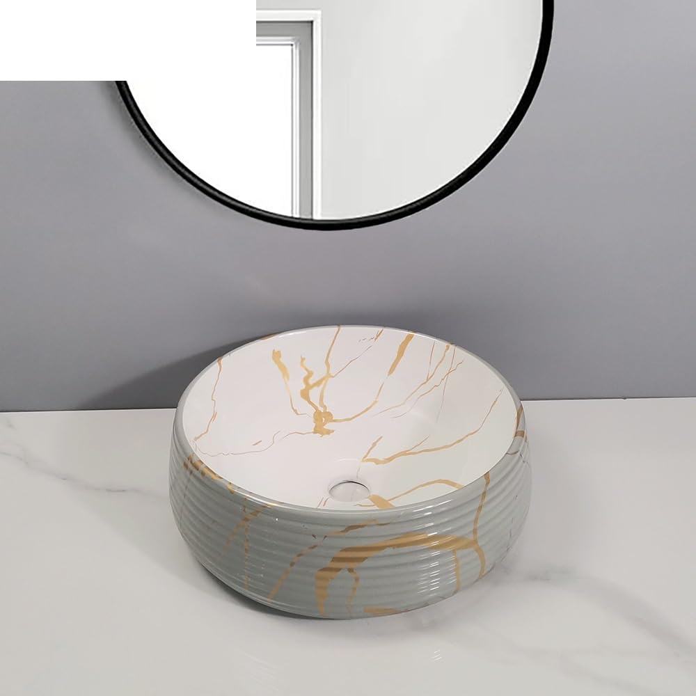 Umywalka Nablatowa Do Łazienki, Okrągła Umywalka Artystyczna, Umywalka Ceramiczna Do Domu, Umywalka Hotelowa, Umywalka Ceramiczna Nablatowa, Umywalka Łazienkowa Nablatowa