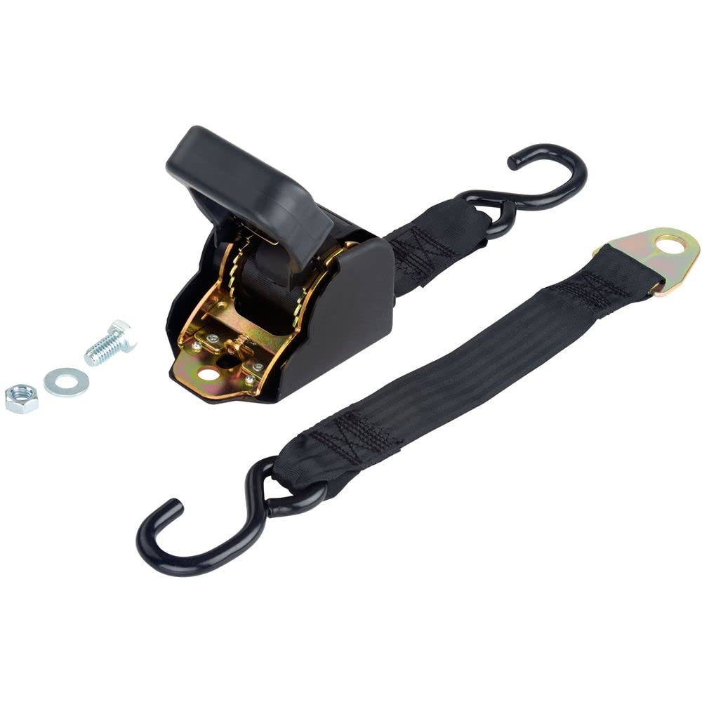 6' Retractable Ratcheting Tie-Down Strap with S-Hook Ends (Package of 2)