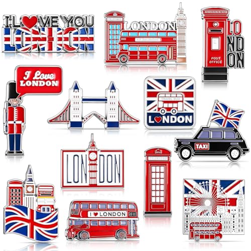 Set 12 Imánes Decorativos London para Refrigerador miniatura 1