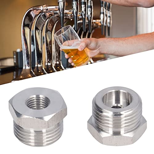 Image of Distributor Adapter 304 Stainless Steel Connector for Pneumatic Hydraulic Equipment Plumbing Non Rust Male Thread G5 /8 Female Thread 1 /4MFL Excellent Performance