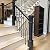 Contemporary Single Ring Stair Iron Balusters (10-Pack) Modern Hollow One Ring Circle Metal Railing Spindles 1/2" x 44" Tall Real Satin Black NOT Matte