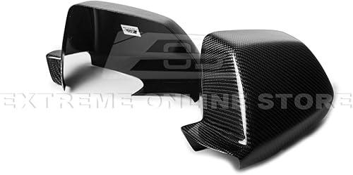 Miniatura 8 de Para modelos Cadillac CTS CTS-V Gen.2 2009-2014  Par de cubiertas de espejo lateral delantero con cinta de fibra de carbono estilo fábrica GM