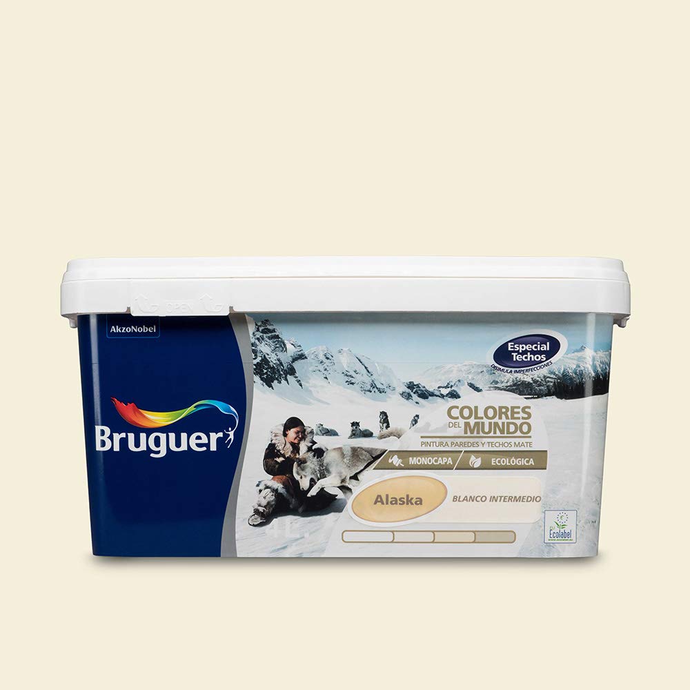 PINTURA PLÁSTICA COLORES MUNDO ALASKA BCO.INT. 4 L BRUGUER