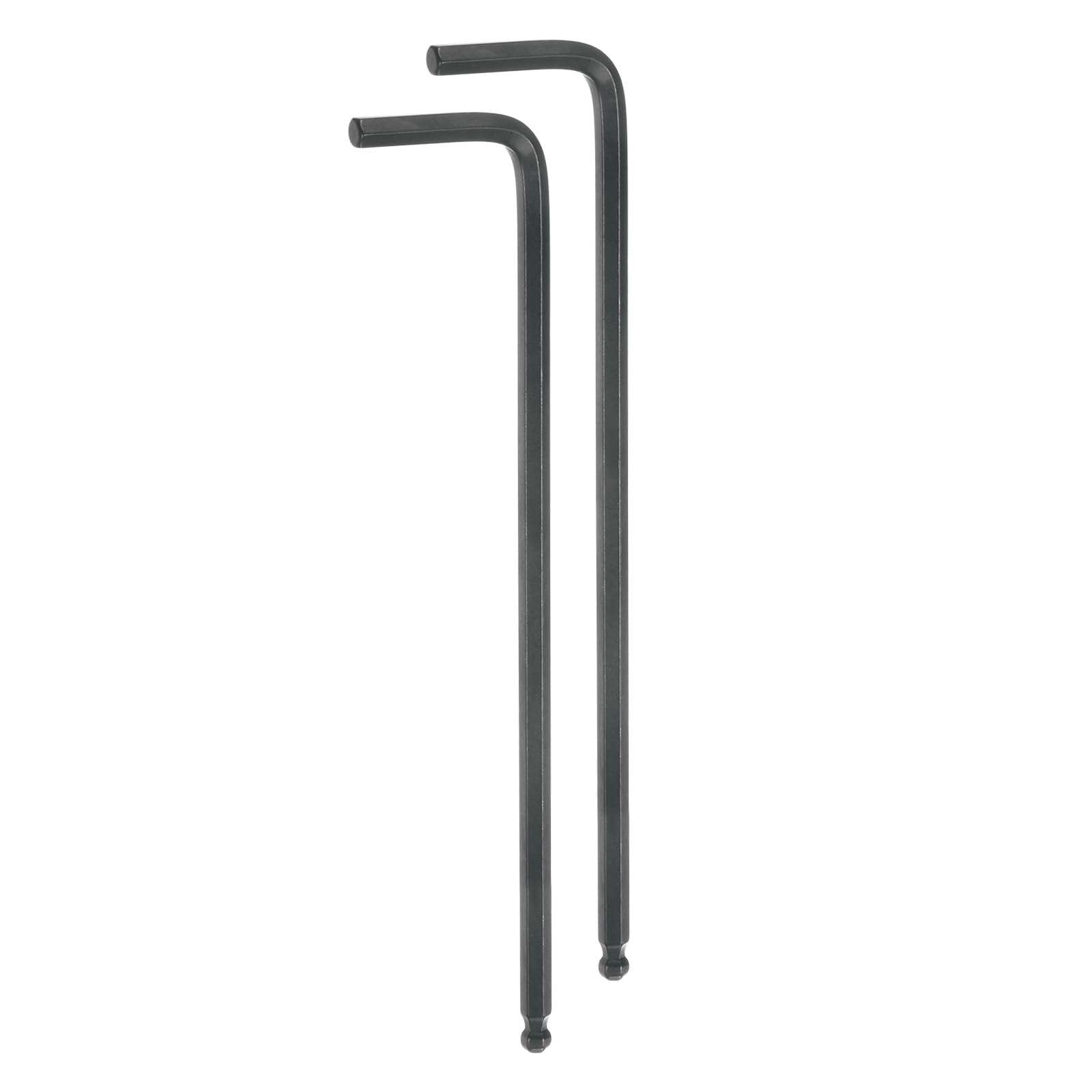 QUARKZMAN Llave Hexagonal de Bola Métrica de 4 mm Negra 2 Piezas | en Forma de L con Brazo Extra Largo, Herramienta de Reparación de Acero Cromado Vanadio