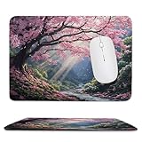 小型 ゲーミング マウスパッド 桜の木 キーボードパッド マウスマット デスクマット 小型 ゴム底 エレコム 光学式 マウス対応 滑り止め 耐久性 良い おしゃれ かわいい 防水 サイバーカフェ オフィス最適 適度な表面摩擦 男性のプレゼント 25x20 cm jp-1129