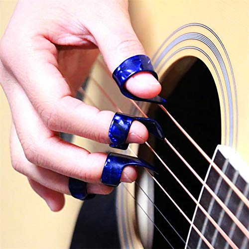 Novelfun 2 paires pouce et des doigts Picks pour guitare Fingerstyle acoustique Ukulélé, banjo ou , avec 2 Taille de 10 pcs médiators pour guitare et une boîte de rangement - Les Beatles, Paul McCartney, John Lennon, RIngo Starr, George Harrison Novelfun 2 paires pouce et des doigts Picks pour guitare Fingerstyle acoustique Ukulélé, banjo ou , avec 2 Taille de 10 pcs médiators pour guitare et une boîte de rangement – Image 7