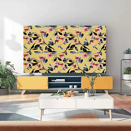 Image of Glassiano Marigold Dustproof Printed 43 inch LED TV Cover Screen Protector Compatible for All Models, Print 10