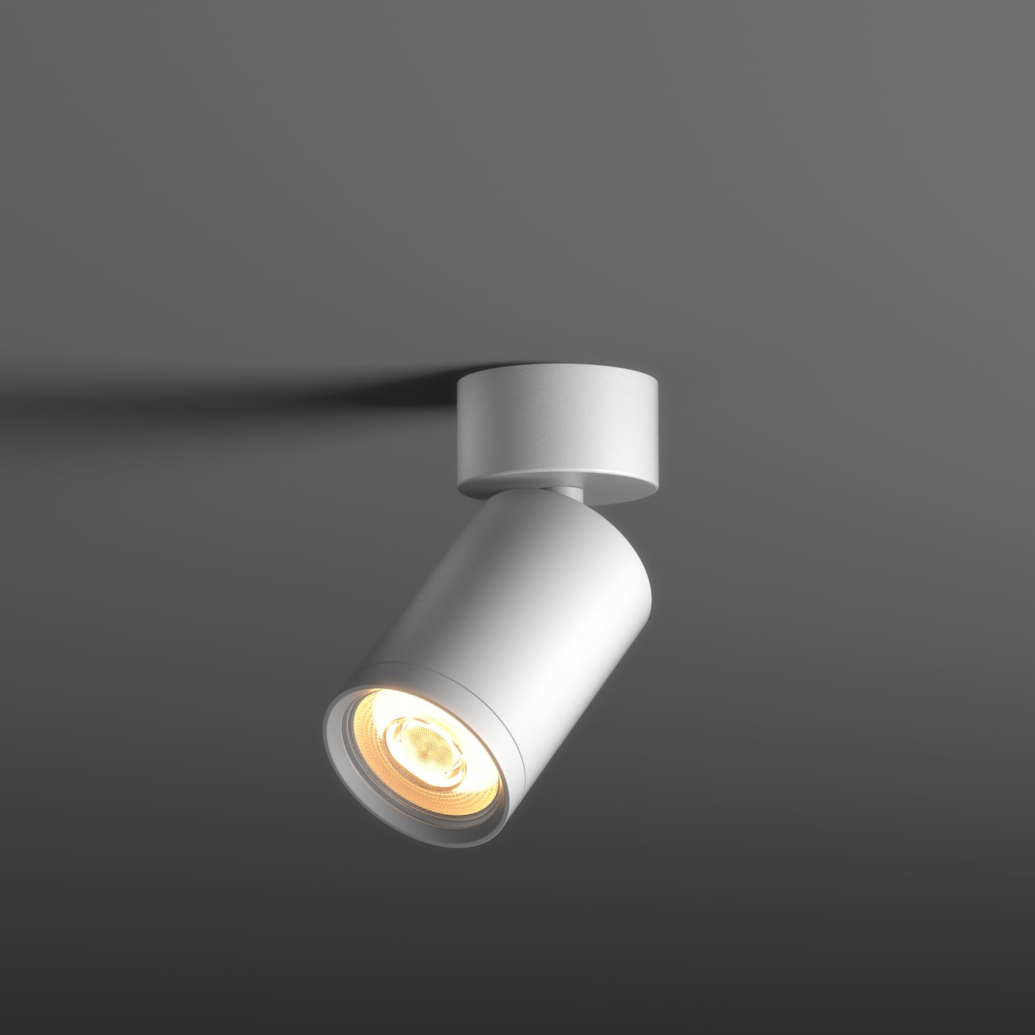 TRAXON LUXPOINT® Foco de Superficie Orientable GU10 – Aplique Techo Aluminio Ajustable Iluminación Direccional Interior (Superficie, Blanco)
