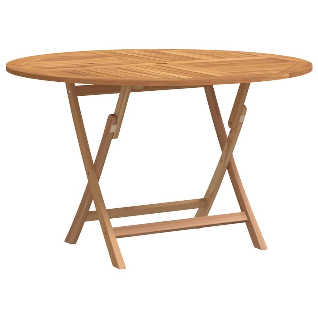 vidaXL Folding Garden Table, Outdoor Table for Dinner Coffee Tea, Dining Table for Patio Balcony, Garden Furniture, Farmhouse Style, Solid Wood Teak