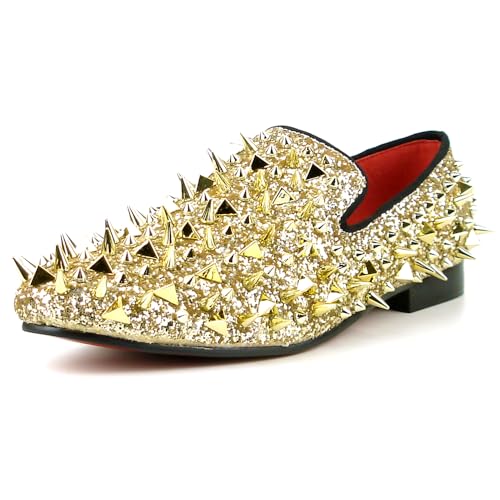 FI-7239 Glitter Spike Slip on Loafer