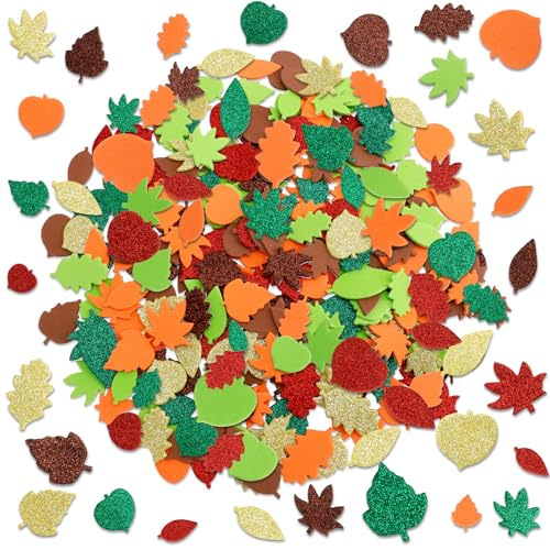 Fall Foam Stickers, 300 PCS Fall Thanksgiving Stickers for Teens