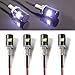 CZC AUTO 4PCS License Plate Light, License Tag Screw Bolt Lamp, 12V White LED Bulb, Waterproof/Rainproof, Black Aluminium Light Holder, Legal for Car Motorcycle Truck RV ATV Bike