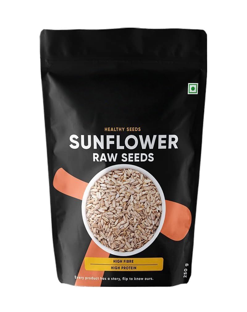 Sunflower Seeds 250g - Raw Seeds for Eating | Healthy Snacks | High in Vitamin, Fibre & Protein | Non - GMO | Diet Food