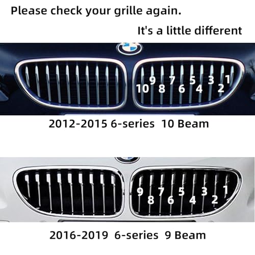 Image of Grille color stripes Compatible with bmw accessories 2016-2018 F12 F13 6 Series 640i 650i accessories 9-Beam