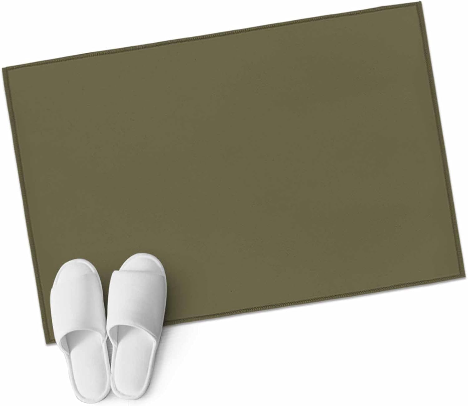 Bathroom Rugs 2x3 Ft, Sage Green Non Slip Area Rugs for Kitchen Bedroom Entryway, Brown Solid Color Simple Abstract Washable Carpet Runner Rug Floor Mats for Bedroom Home Decor