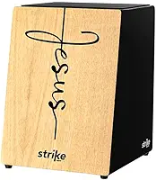 Cajon FSA Instrumento de Percussão Profissional Feito à Mão - Graves Profundos, Som de Caixa Nítido, Madeira Brasileira, Design Ergonômico de Inclinação SK5073 JESUS CROSS