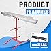 Gelacie Universal Spray Paint Stand Adjustable Up to 21 LBS T-Bar Rack Suitable for Bumpers, Guards, Fenders, Spoilers Auto Body Repair Tool Panel Steel Powder Coated Red