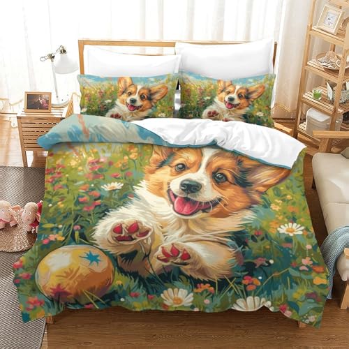 Parure de lit Corgi King size pour des nuits douces et cocooning - 2