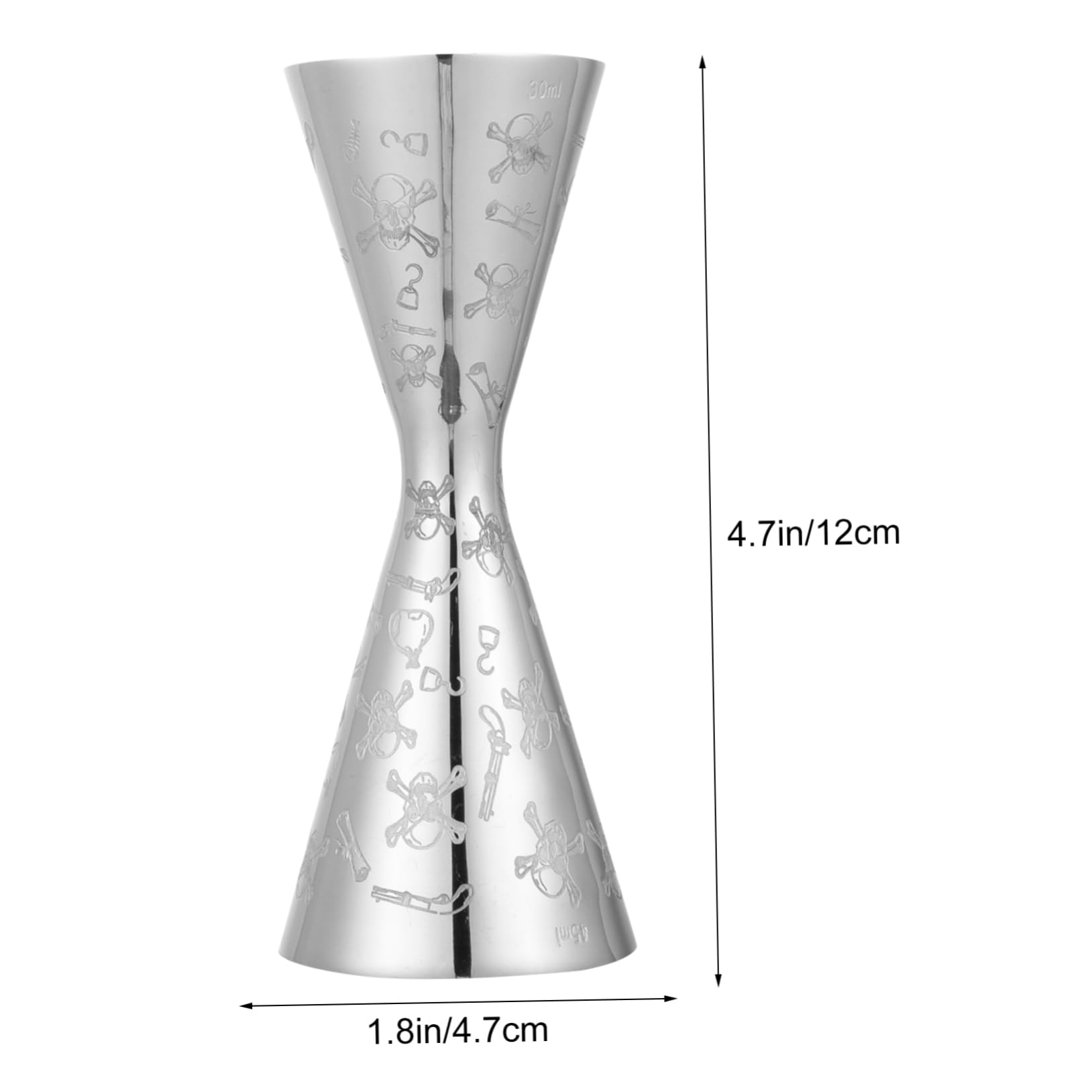 1pieza Copa Medidora De Cóctel De Acero Inoxidable Jigger Doble Para Bebidas Herramienta De Bar Profesional Para Restaurantes y Servicio De Cócteles