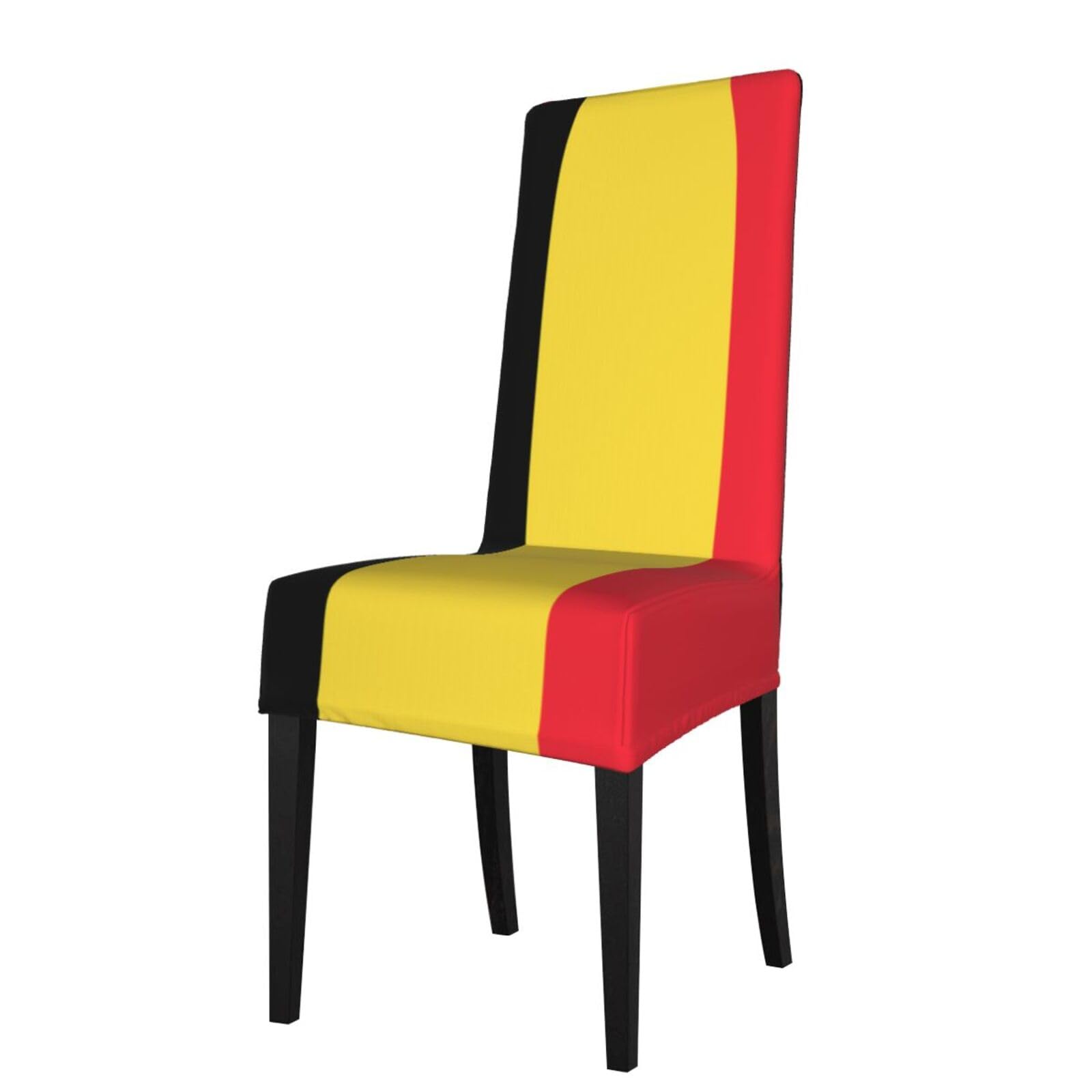 YYHWHJDE Flag of Belgium Prints Protection Cover for Dining Chair – Stretchable Slipcovers for a Refreshing Dining Room Makeover