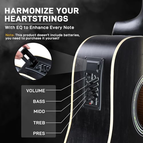 Ktaxon KTAEG0565 Full-Size Acoustic Electric Guitar With Amp, 41 Inch Basswood Body Guitars Kit thumb #2