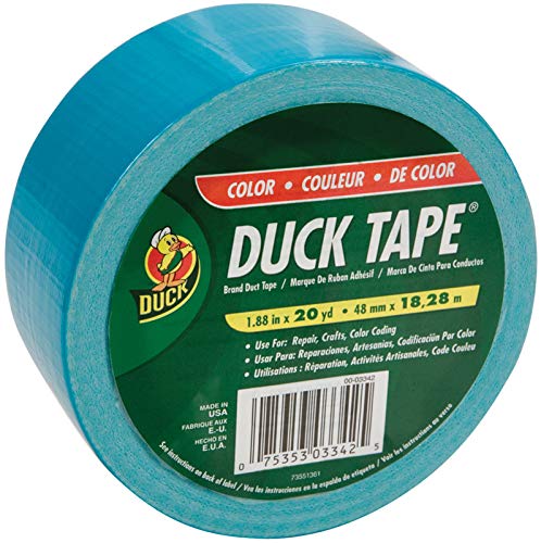 Duck 1.88 in. W x 20 yd. L Aqua Solid Duct Tape