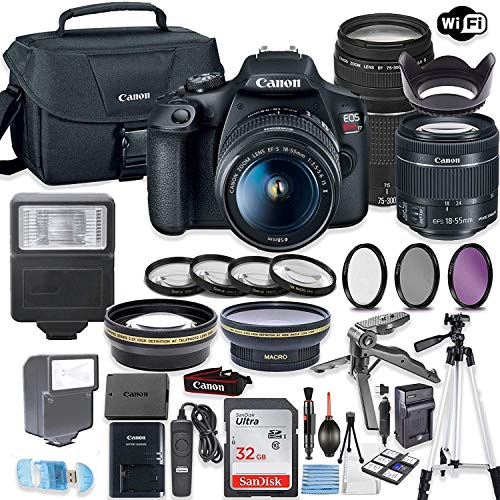 Cámara Canon EOS Rebel T7 con lentes y accesorios miniatura 1