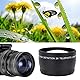 Diyeeni High Definition 2X Teleobjektiv, 58-mm-Kamera-Telekonverter mit 62-mm-Frontgewinde für Objektivfilter, 2-fache Vergrößerungslinse Fernfotografie
