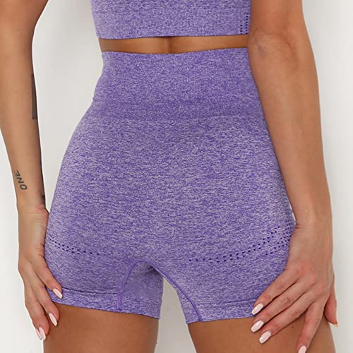 Lu's Chic Women's High Waist Biker Shorts Yoga Legging Shorts Workout Tummy Control Gym Slim Fit4