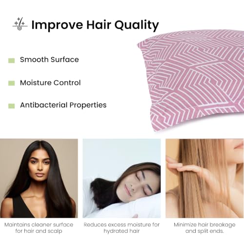 Image of Mush Aura Collection 300 TC Bamboo Pillow Covers Set of 2 | Bamboo Pillow Case for Hair & Skin, Ultra Soft Cooling Pillow Case, Breathable Smooth Pillowcase for Everyday Comfort (Blush Pink)
