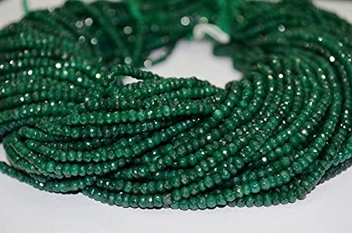 Rondelles émeraude véritable LKBEADS 3.5mm pour réparer et personnaliser vos colliers de pierres